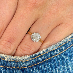 Vintage, 1940s diamond cluster ring