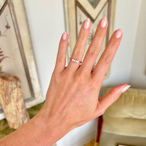 Vintage, 1990s three-stone diamond ring