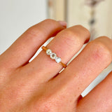 Vintage, 1990s three-stone diamond ring