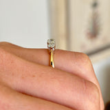 Vintage, 1990s three-stone diamond ring