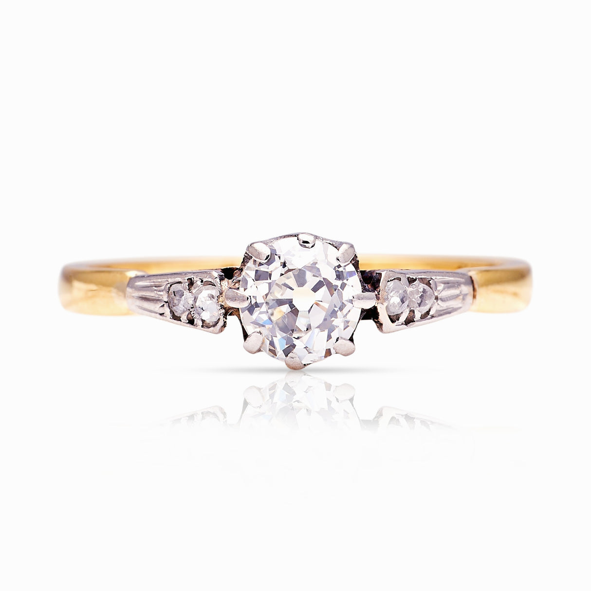 Antique, Edwardian diamond engagement ring