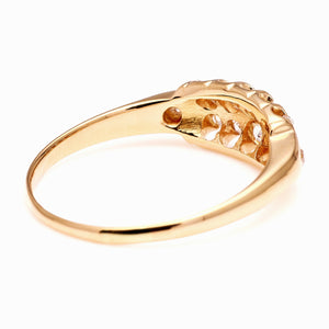 Antique, Edwardian diamond half-hoop ring