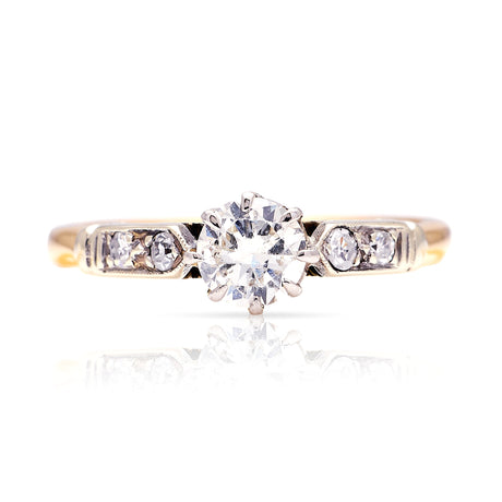 Antique, Edwardian diamond engagement ring