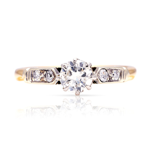 Antique, Edwardian diamond engagement ring