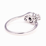 Vintage, Art Deco three-stone diamond twist ring