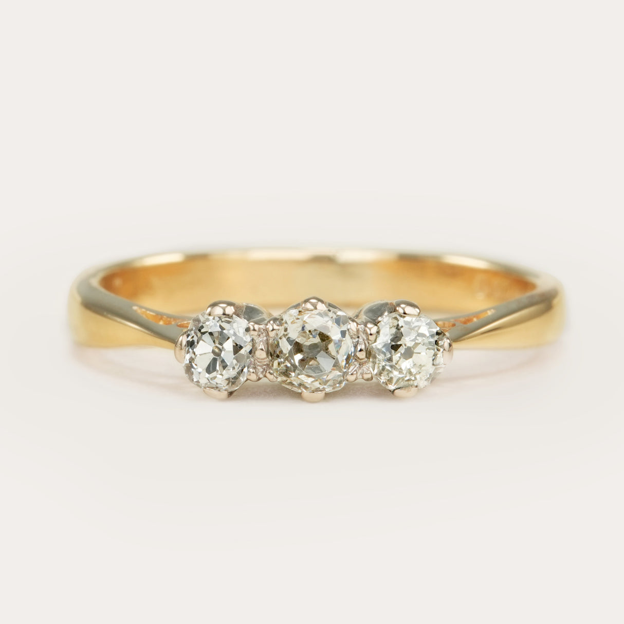 Vintage, Art Deco three-stone diamond ring