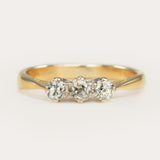 Vintage, Art Deco three-stone diamond ring