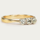 Vintage, Art Deco three-stone diamond ring