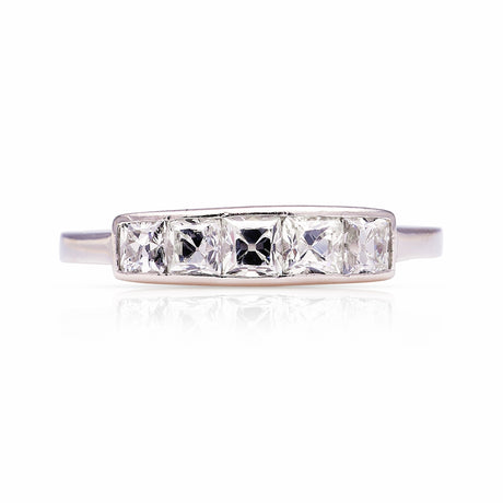Vintage, Art Deco diamond five-stone ring