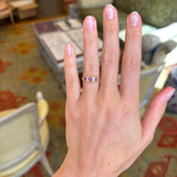 Antique, Edwardian ruby & diamond three-stone ring