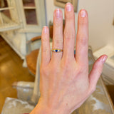 Antique, Edwardian sapphire & diamond five-stone engagement ring