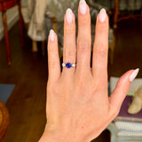 Vintage, 1930s sapphire & diamond three-stone ring