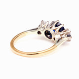Vintage, 1930s sapphire & diamond three-stone ring