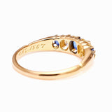 Antique, Edwardian sapphire & diamond five-stone ring