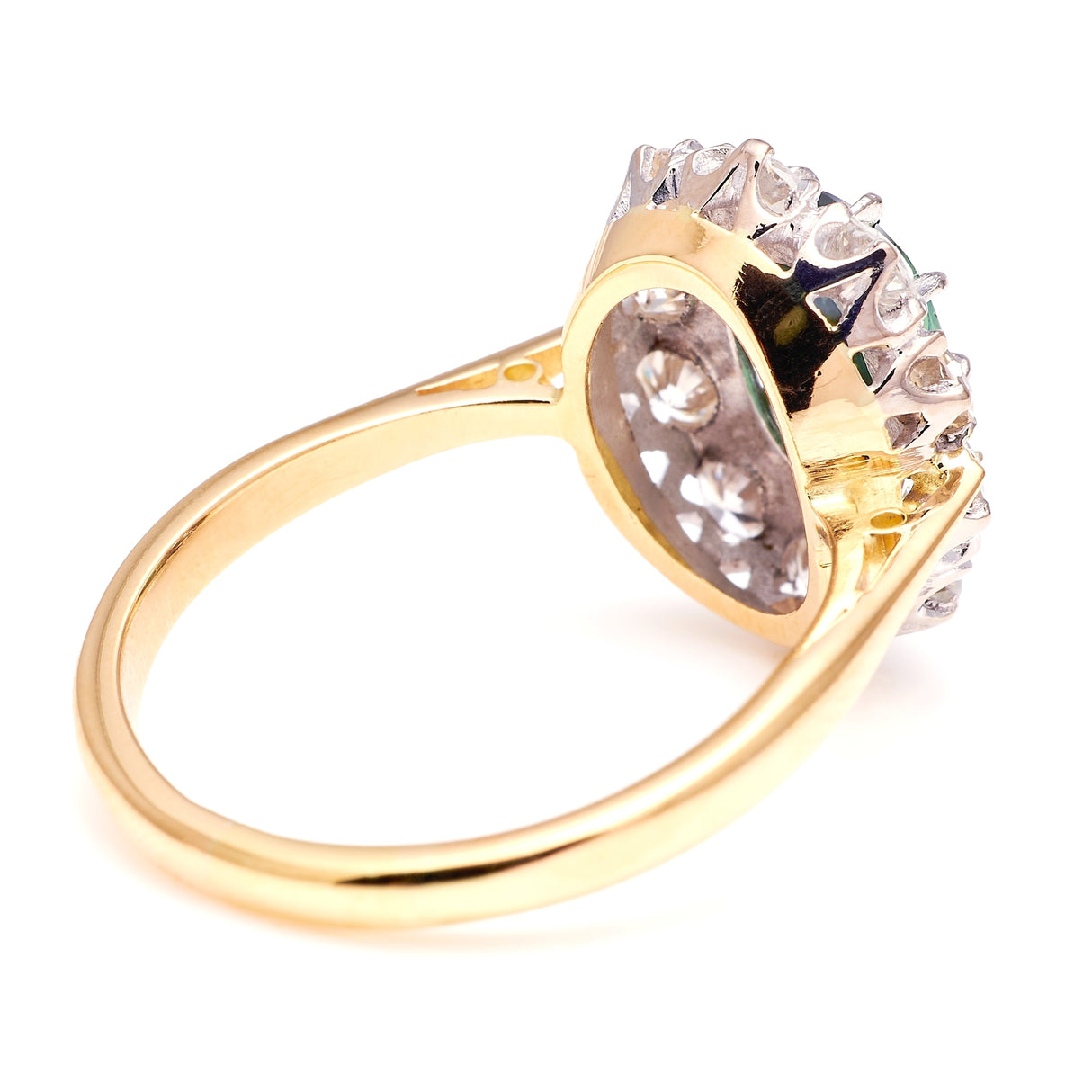 Vintage, 1940s sapphire & diamond cluster ring