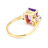 Vintage, 1950s amethyst & diamond three-stone ring