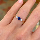 Vintage, Art Deco sapphire & diamond three-stone ring