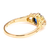 Antique, Victorian sapphire & diamond three-stone ring