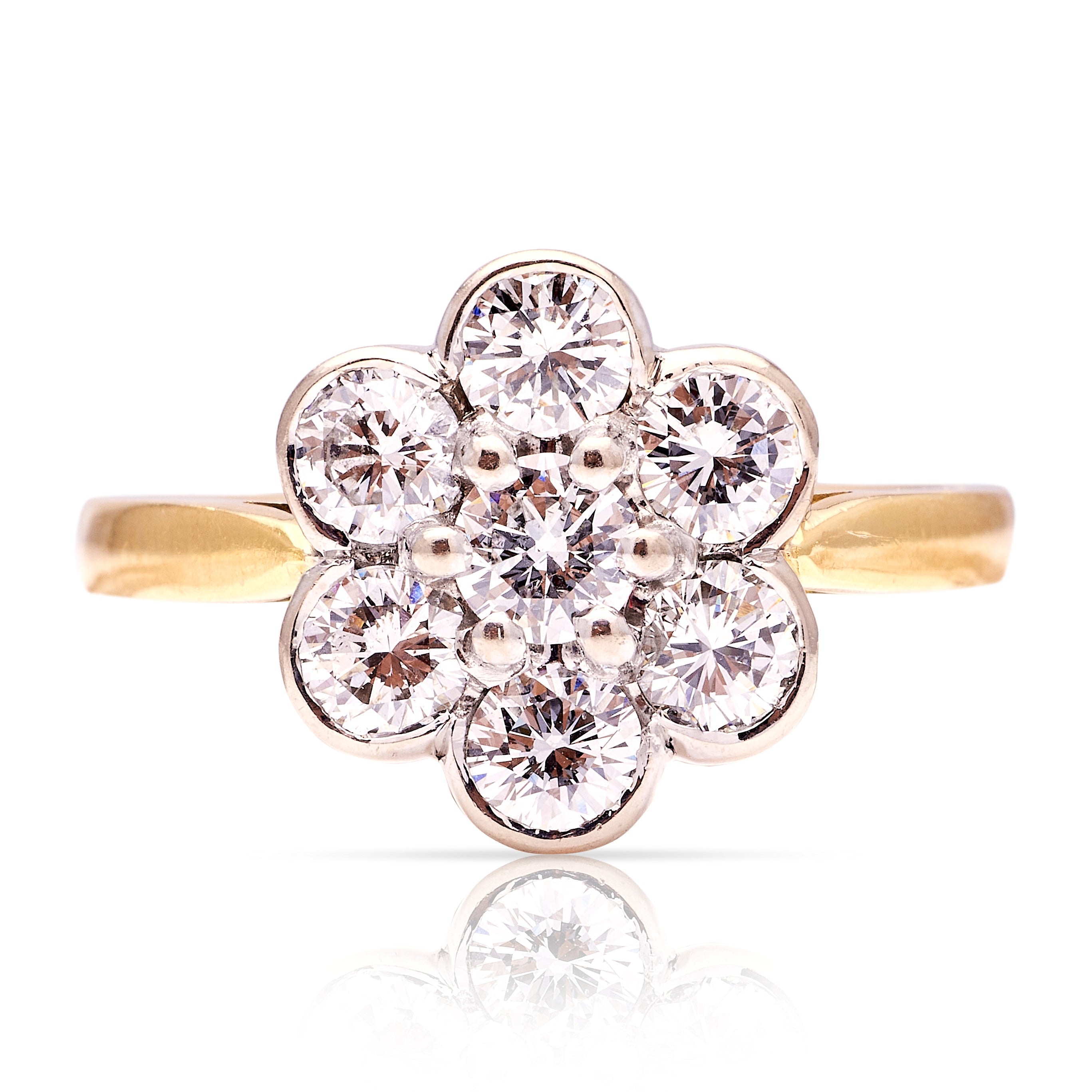 Vintage, 1990s diamond daisy cluster ring – Antique Ring Boutique