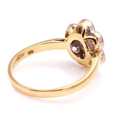 Vintage, 1990s diamond daisy cluster ring