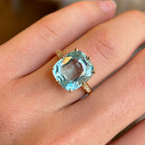 Contemporary, aquamarine cocktail ring