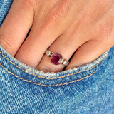 Antique, Georgian garnet & diamond ring