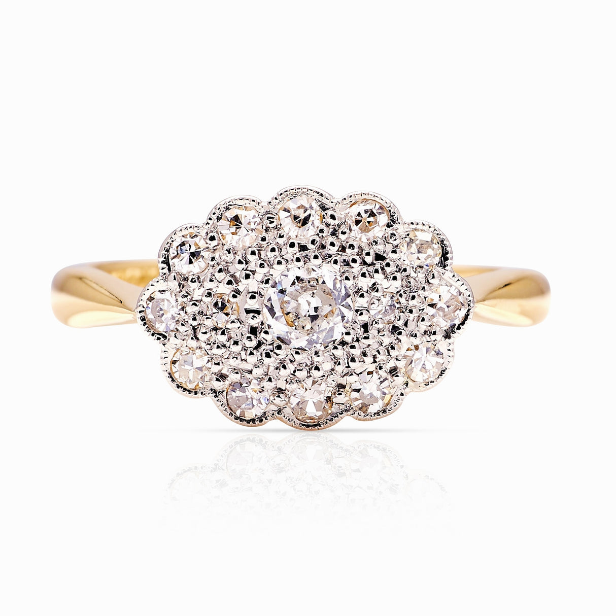 Vintage, 1930s diamond cluster ring