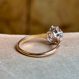 Antique, Edwardian tinted-brown old-cut diamond engagement ring