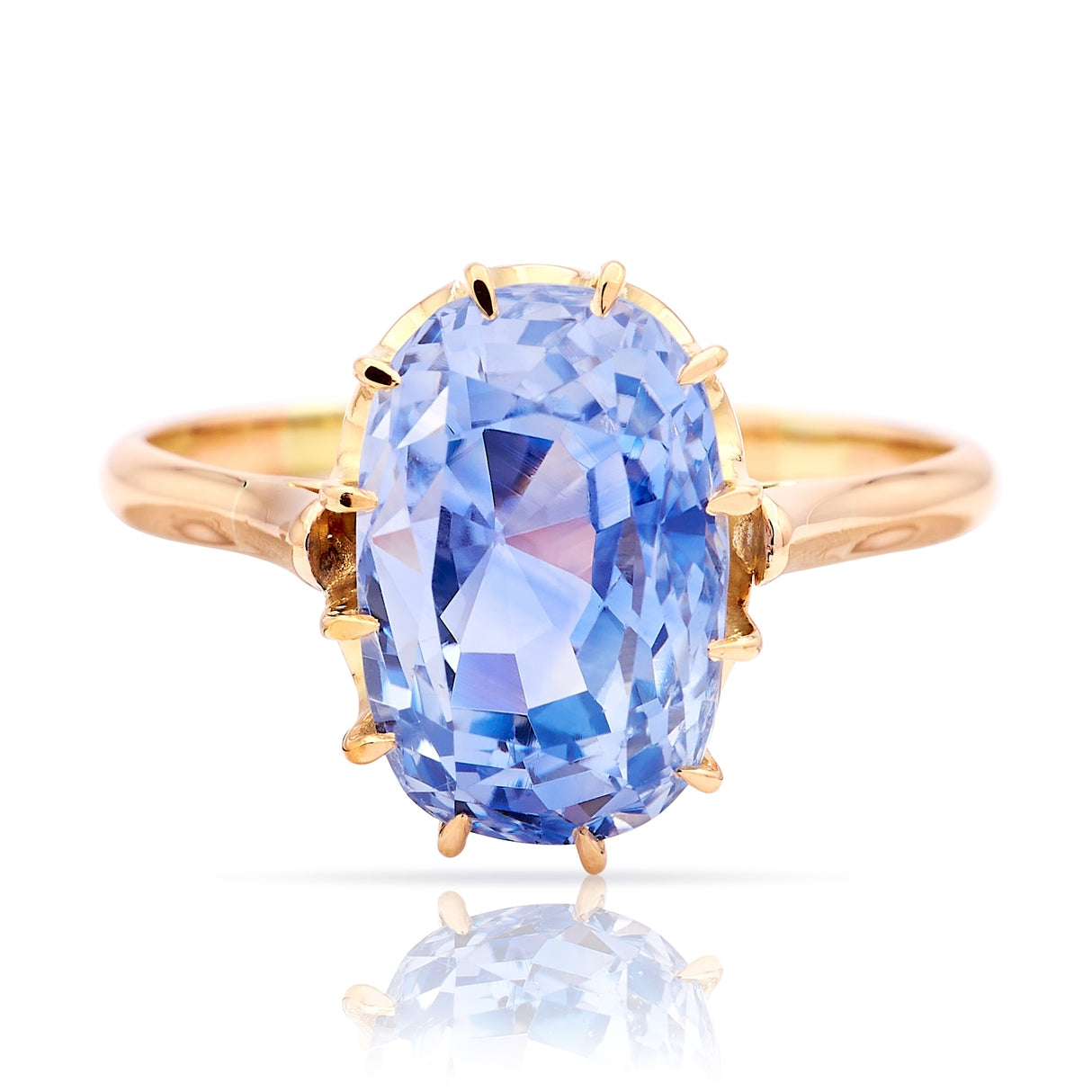 Antique, Victorian 6ct ceylon sapphire ring