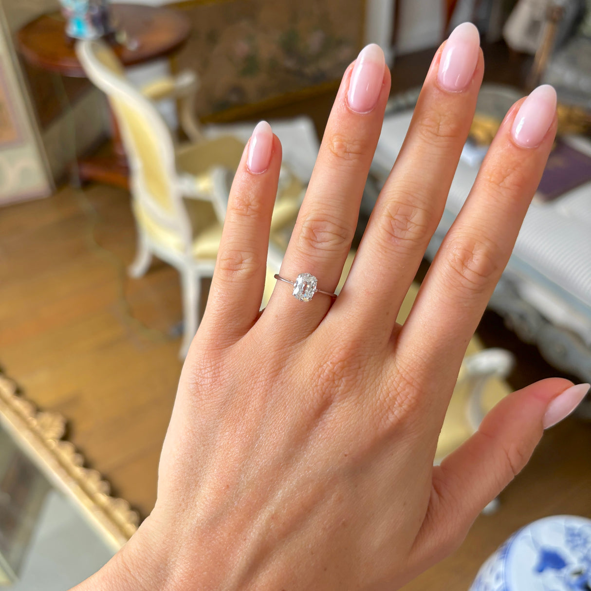 Antique, Edwardian old-cut diamond solitaire ring