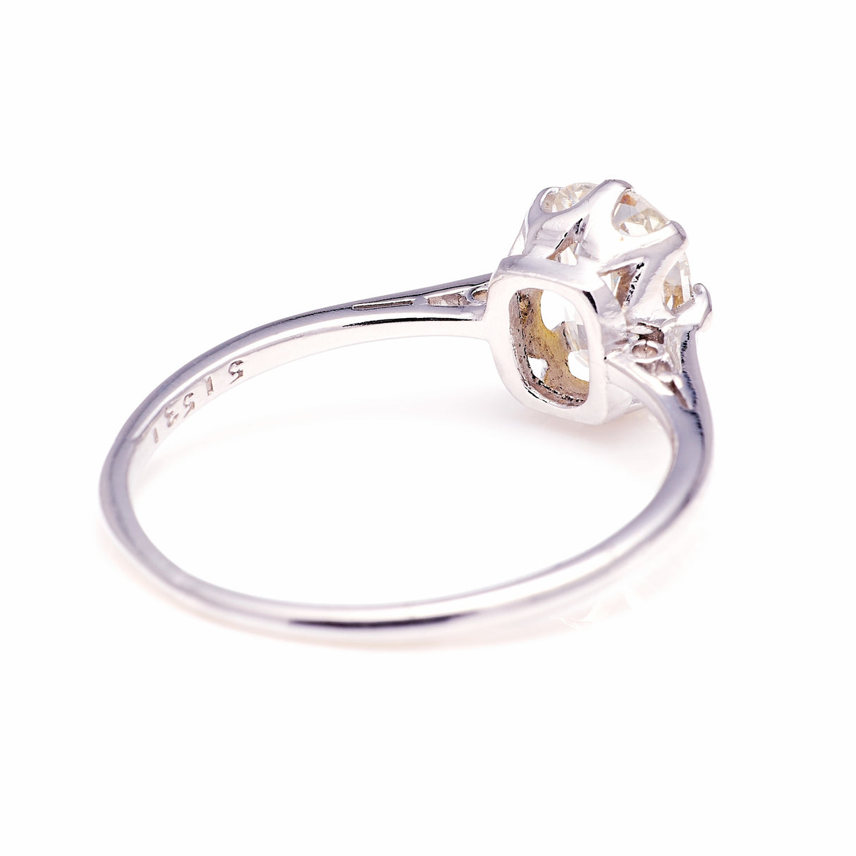 Antique, Edwardian old-cut diamond solitaire ring