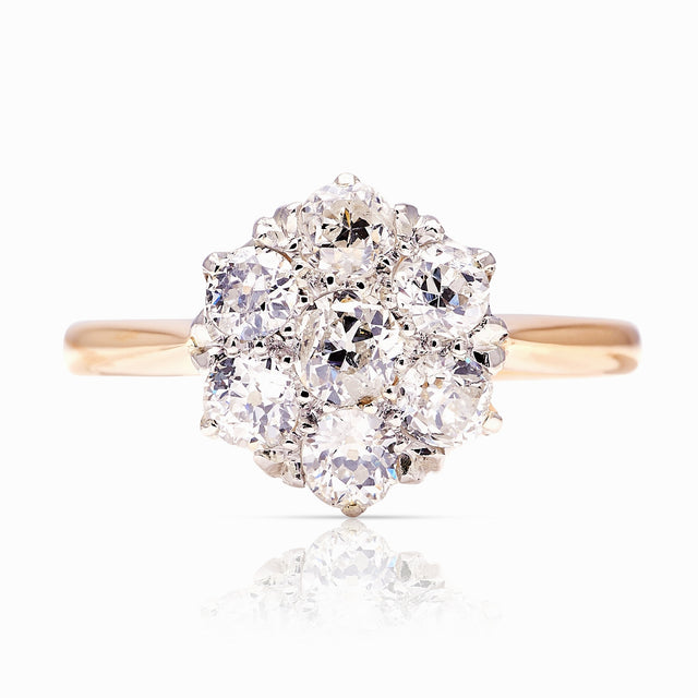 Antique, Edwardian diamond cluster ring