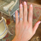 Antique, Edwardian old cut diamond cluster ring
