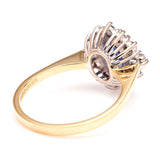 Vintage, 1980s sapphire & diamond cluster ring