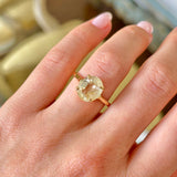 Vintage, 1970s yellow-champagne sapphire single-stone ring
