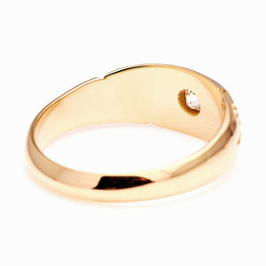 Antique, Victorian diamond gypsy pinky ring