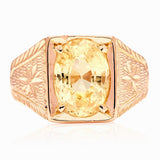 Antique, Late Victorian yellow sapphire signet ring