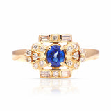 Vintage, 1960s sapphire & diamond cluster ring