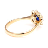 Vintage, 1970s sapphire & diamond cluster ring