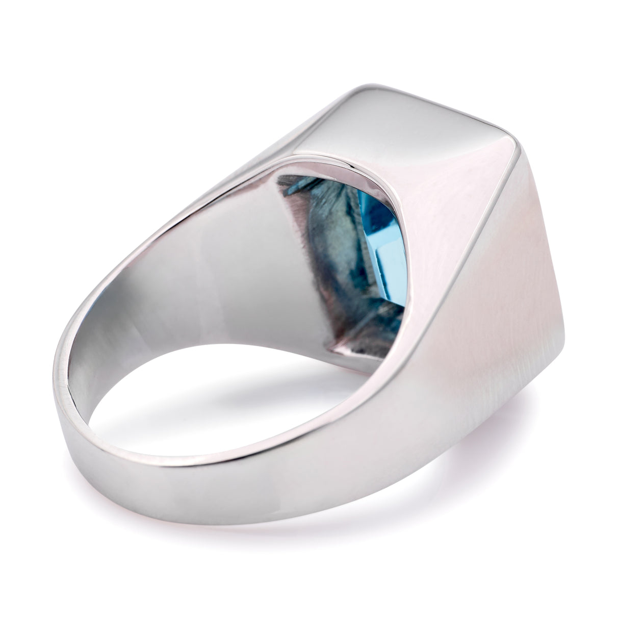 Vintage, 1980s French aquamarine-set signet ring