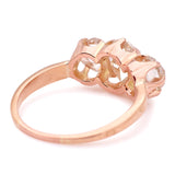 Antique, 1900s rose-cut diamond three-stone ring