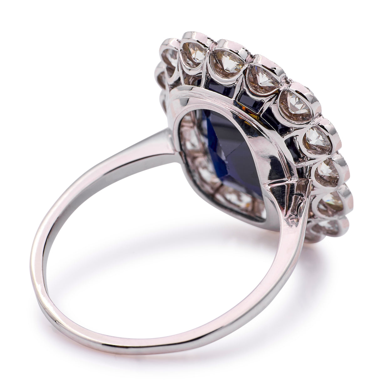 Antique, Belle Époque sapphire & diamond cluster ring
