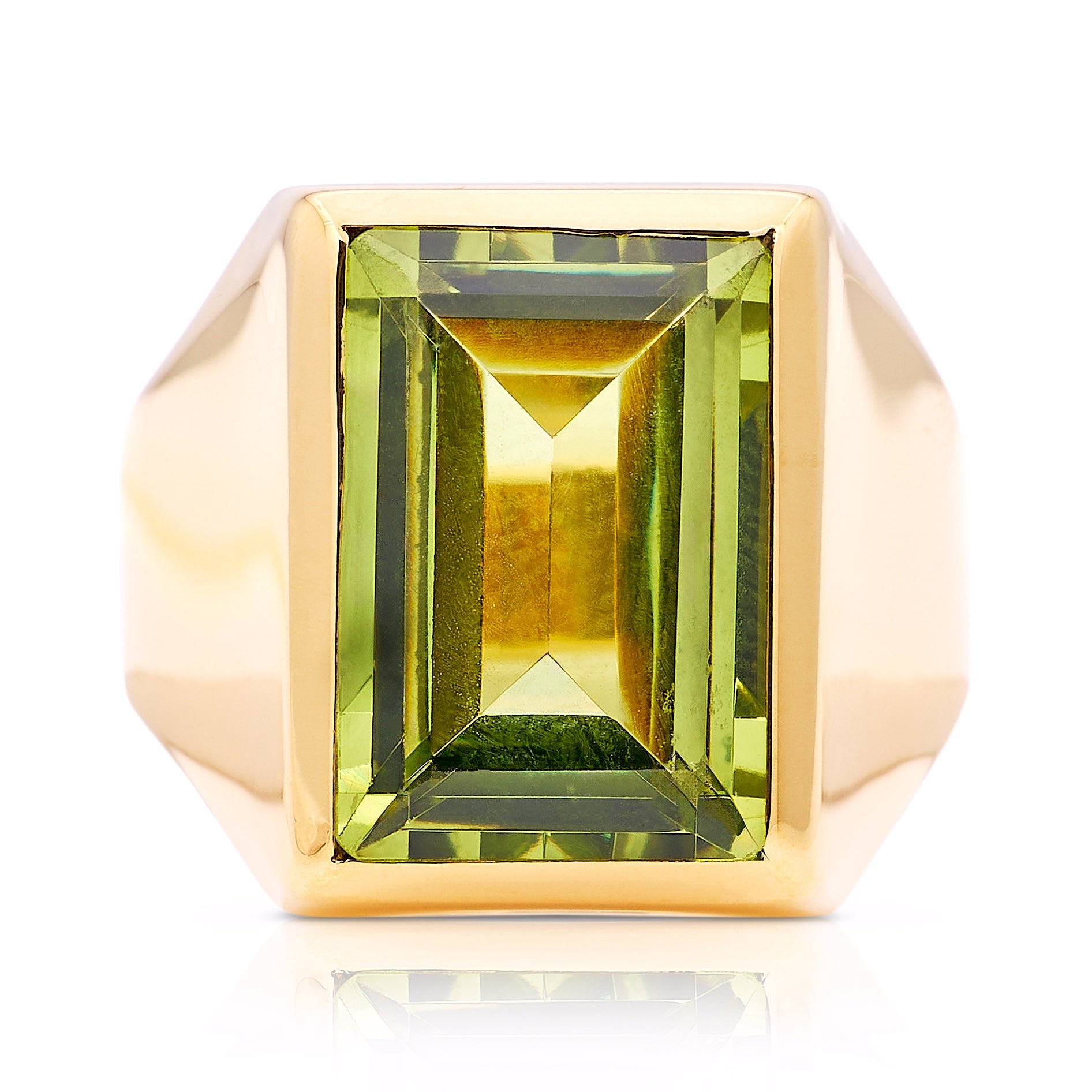 Vintage, 1980s peridot-set signet ring – Antique Ring Boutique