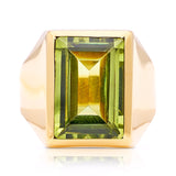 Vintage, 1980s peridot-set signet ring