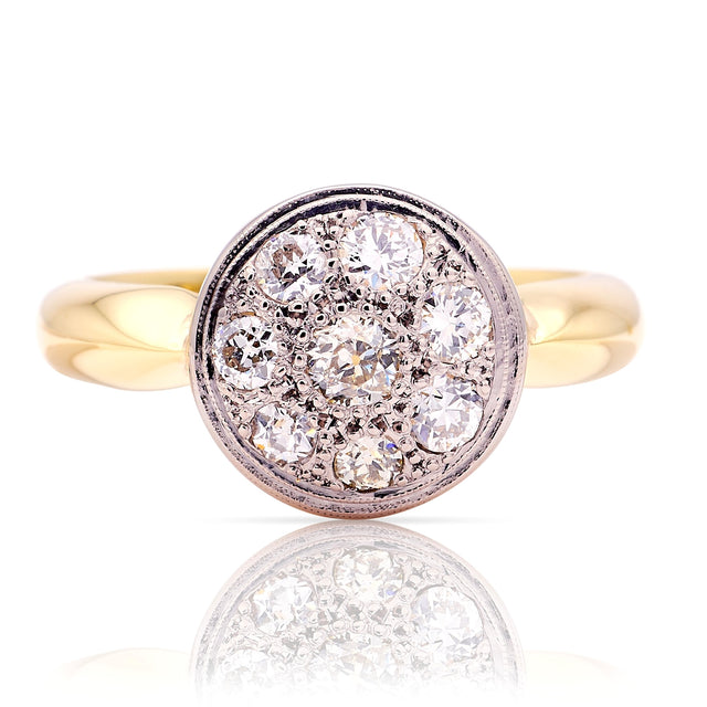 Vintage, 1930s diamond cluster ring