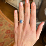 Antique, Edwardian sapphire & diamond cluster ring