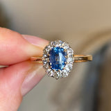 Antique, Edwardian sapphire & diamond cluster ring