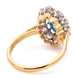 Antique, Edwardian sapphire & diamond cluster ring