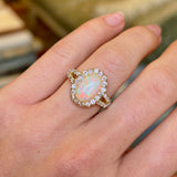 Antique, Victorian opal & diamond cluster ring