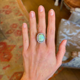 Vintage, 1960s opal & diamond cluster cocktail ring